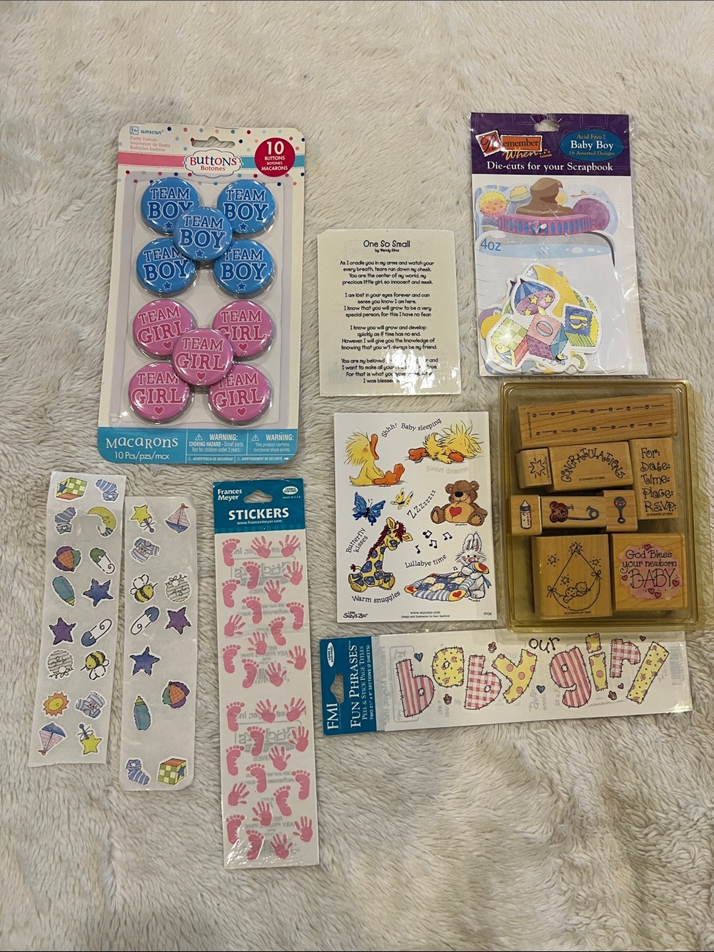 Gender Reveal Bundle Boy Or Girl? Baby lot misc stamping up